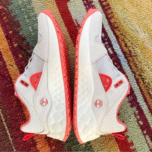 Timberland Solar Wave Trail Running Sneakers Lt Grey Orange/Coral - Picture 9 of 13